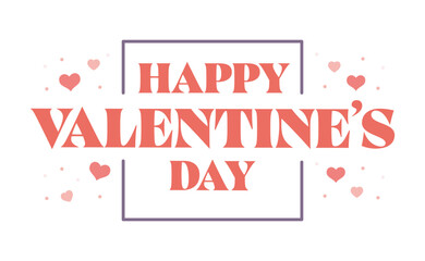 Happy valentine's logo design. Valentines love banner text design.