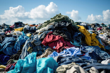 Clothes Piled In Landfill