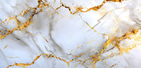 Marble granite white with gold texture Background 