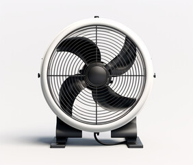 Mini cooling fan on white background