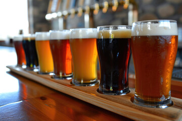 Exploring Handcrafted Beer Selection On A Brewery Tour