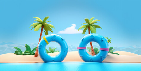 summer vacation on the beach, Design a Website Banner For summer event
