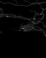 Split Croatia Map, Detailed Dark Map of Split Croatia