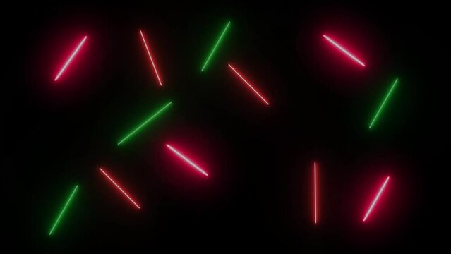 Multicolored neon stick in an abstract design.