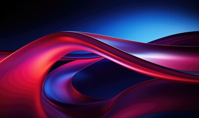 Naklejka premium abstract background with red and blue wavy lines, modern design
