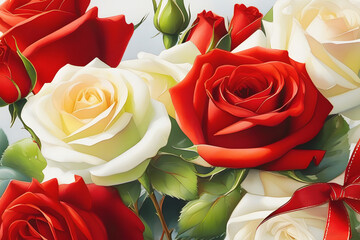 Valentine Day's Roses (PNG 9504x6336)