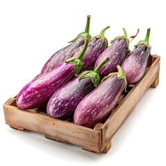 Eggplants on a Crate