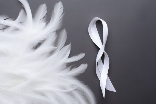 lung cancer white ribbon