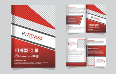 vector modern corporate business bi fold brochure template.