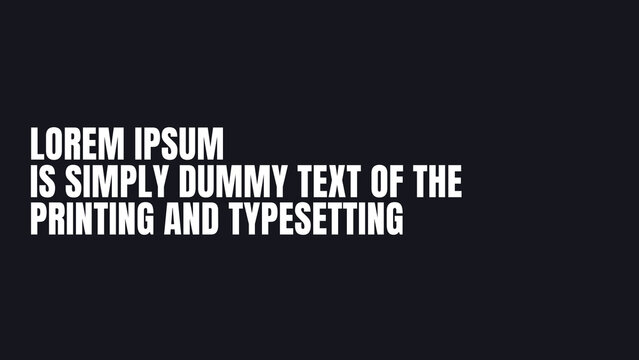 Animated Title Consisting of 3 Lines of Text