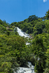 Fototapeta na wymiar View of the Pretos waterfall, part of the Waterfall river, in the city of Joanopolis, SP, Brasil