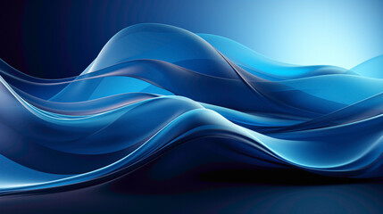 A deep royal blue abstract background with subtle gradients and ethereal light effects.