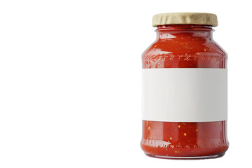 a jar of tomato sauce on a transparent background - obrazy, fototapety, plakaty
