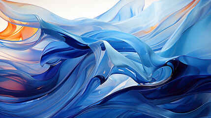 A dynamic cobalt blue abstract background with energetic patterns and vivid hues.