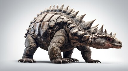 Fototapeta premium An Isolated Ankylosaurus Dinosaur in the Jurassic Park Backcountry