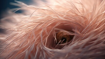 Anatomical 3D Render of Close-up Hair Follicle Capillaries for Dermatology Care and Mobile Phone...