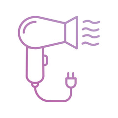 hair dryer icon with white background vector stock illustration