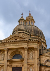 Fototapeta na wymiar detail view of the Rotunda of Xewkija Church on Gozo Island in Malta