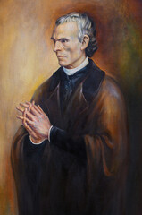 Saint Peter Julian Eymard (1811-1868). A painting. Church of Saint Giles (Kirche St. Ägyd) in...