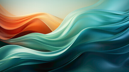 A vibrant teal gradient spreading across the frame with subtle waves of light