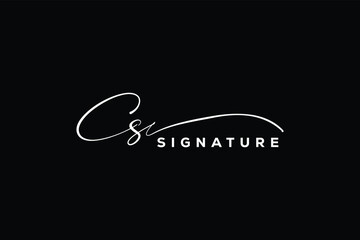 CS initials Handwriting signature logo. CS Hand drawn Calligraphy lettering Vector. CS letter real estate, beauty, photography letter logo design.