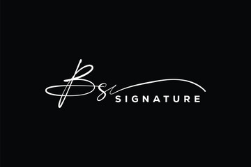 BS initials Handwriting signature logo. BS Hand drawn Calligraphy lettering Vector. BS letter real estate, beauty, photography letter logo design.