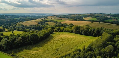 panoramic aerial shots of the french countryside.