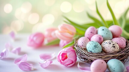 copy space easter background pinc color.