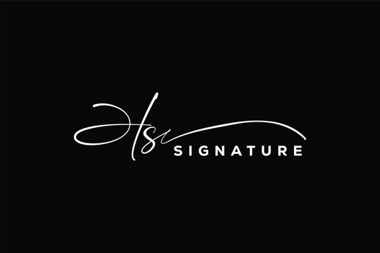 HS initials Handwriting signature logo. HS Hand drawn Calligraphy lettering Vector. HS letter real estate, beauty, photography letter logo design.