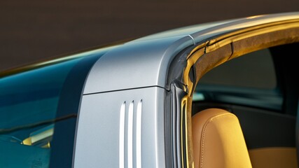 Targa top frame on a car