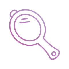 hand mirror icon with white background vector stock illustration