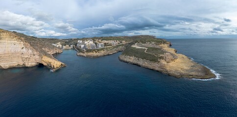 view of Xlendi village and bay on Gozo Island in Malta