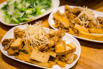 Taiwanese cuisine soy sauce braised tofu
