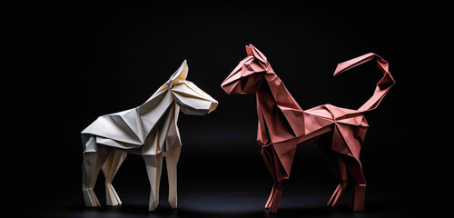 The most attractive and creatively crafted origami animals against a deep, gradient background.
