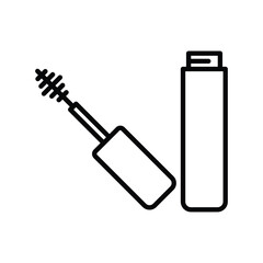 mascara icon with white background vector stock illustration