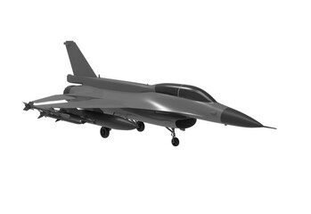 Fototapeta na wymiar fighter jet angle view without shadow 3d render