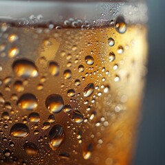 water drops on drink glass