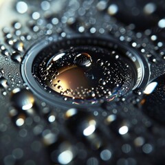 water drops on smartphone camera lens