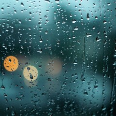 water drops on glass