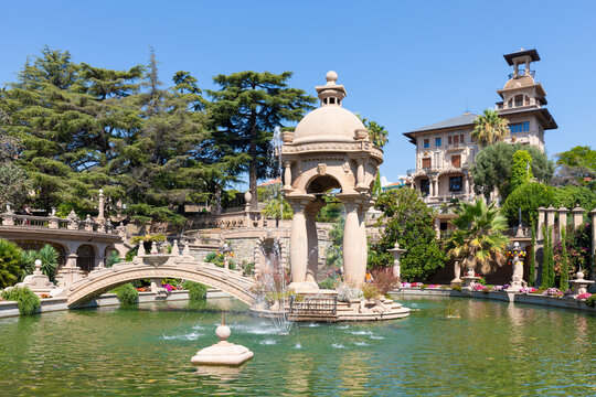 Imperia, Italy - Villa Grock - Grock's Italian mansion with garden, fountain, beautiful summer