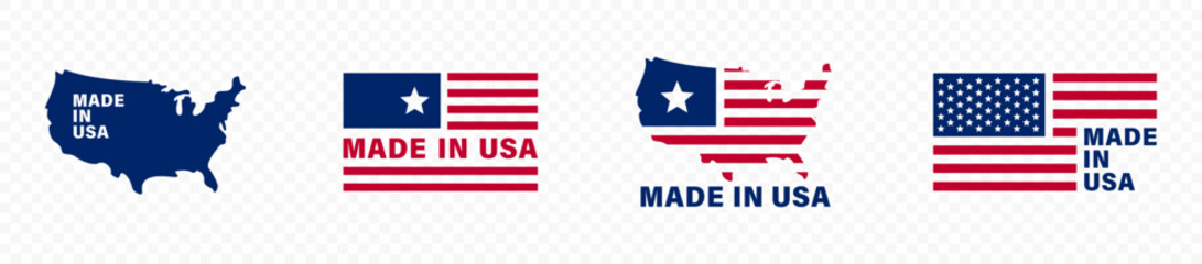 USA vector icons. USA flag icons. USA icons. United states of America symbols.