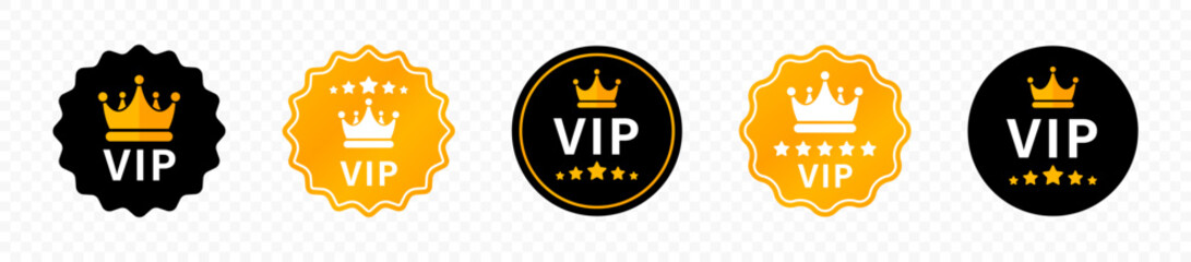 VIP label set. ViP vector icons. VIP badges. - obrazy, fototapety, plakaty