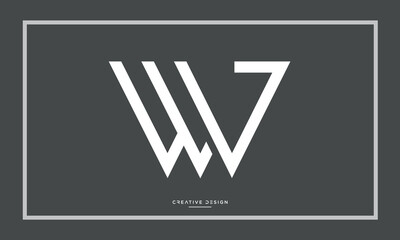 Alphabet letters logo icon WV or VW