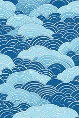 Sky blue repeated line pattern 