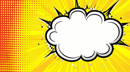 Pop Art Dot Comic Book Speech Bubble. Pop art concept