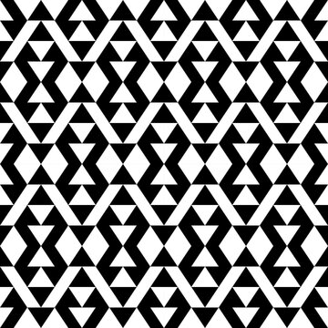Diamonds, rhombuses, lozenges, tiles, triangles, arrows seamless pattern. Folk ornament. Geometric image. Tribal wallpaper. Ethnic ornate. Geometrical background. Retro motif. Ethnical textile print.