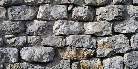 Rugged Stone Wall Texture for Architectural and Construction Backgrounds
