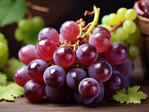 cacho de uva, parreira de uva, lindos cachos de uva roxa e uva verde. Vinhas ao p&ocirc;r do sol na colheita de outono. Uvas maduras no outono.