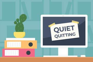 Quiet quitting concept - vector illustration
