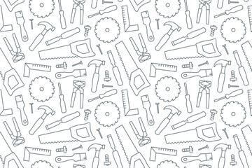seamless carpenter's tools pattern- vector illustration